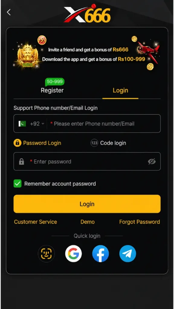 X666 Login Apk