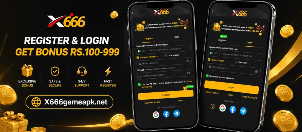 X666 game Register & Login Methods